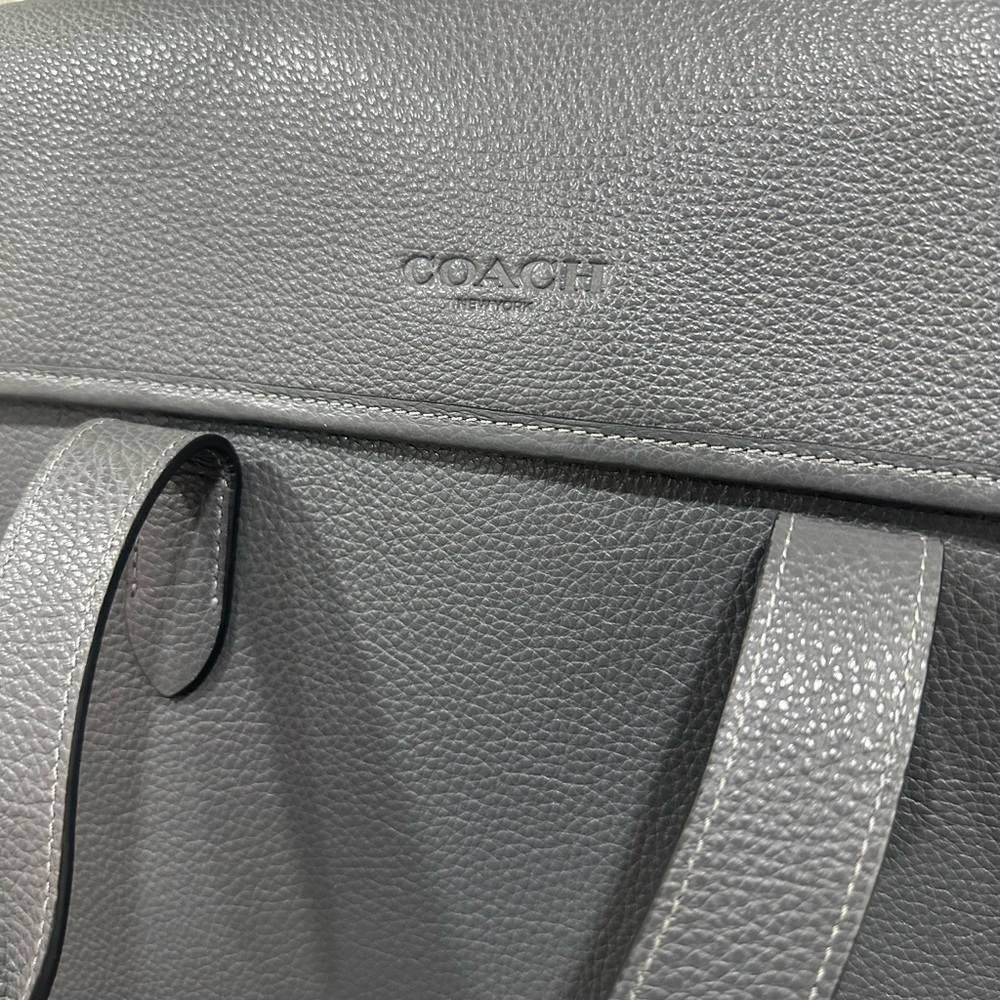 Coach Black Leather Men's Messenger Bag - Picture 6 of 9